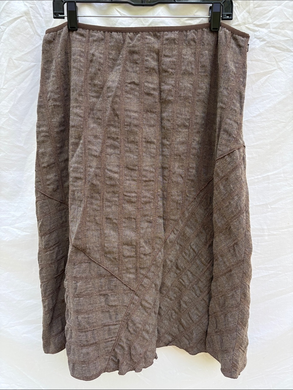 J. Jill Brown Textured A-Line Skirt